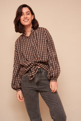Chemise Joey Carreaux Kaki