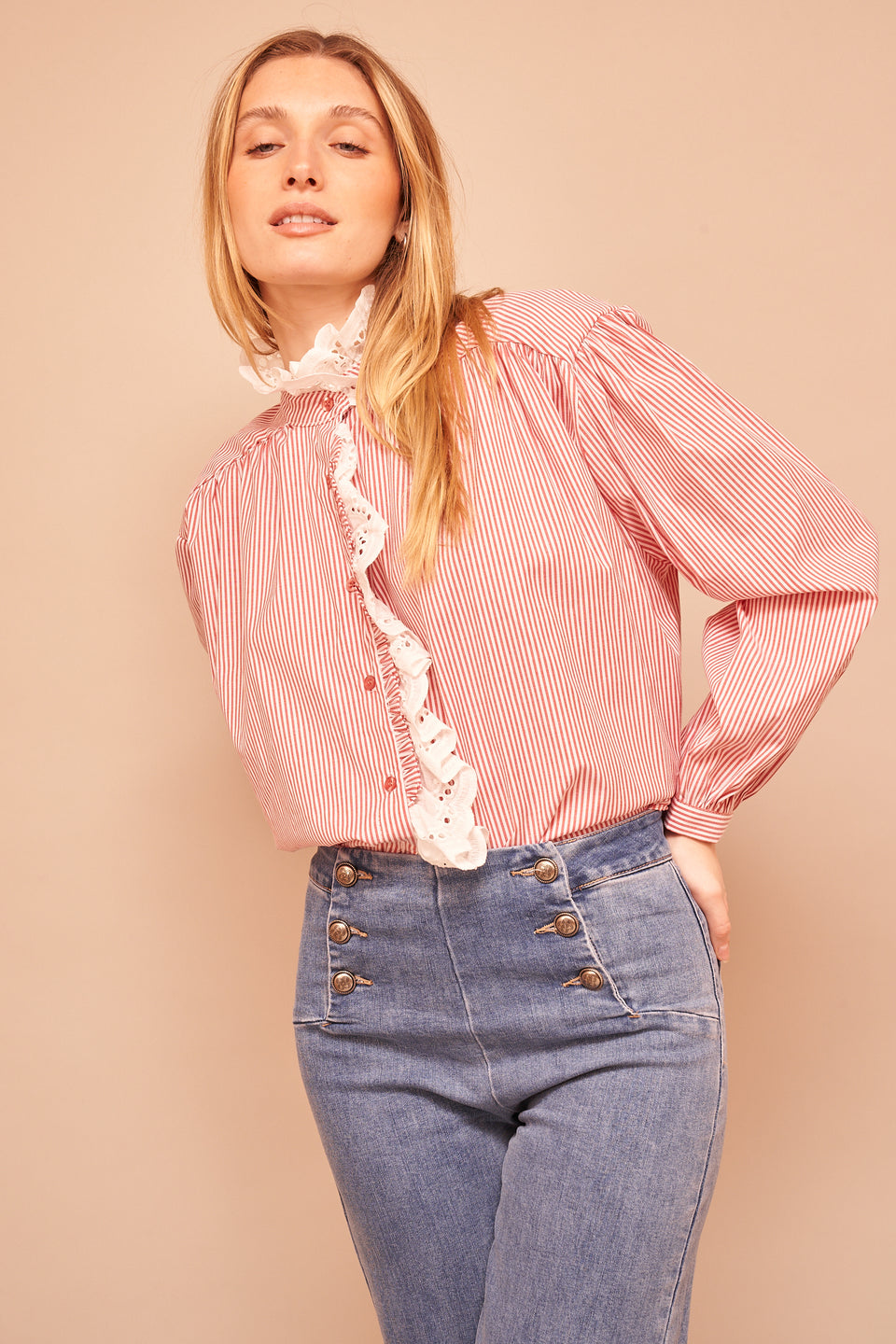 Chemise ILVA 99356 Raye Rouge - Image 1