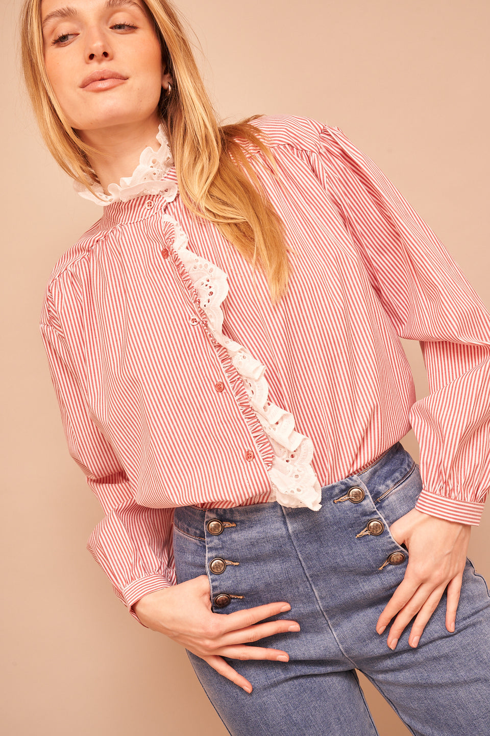 Chemise ILVA 99356 Raye Rouge - Image 2