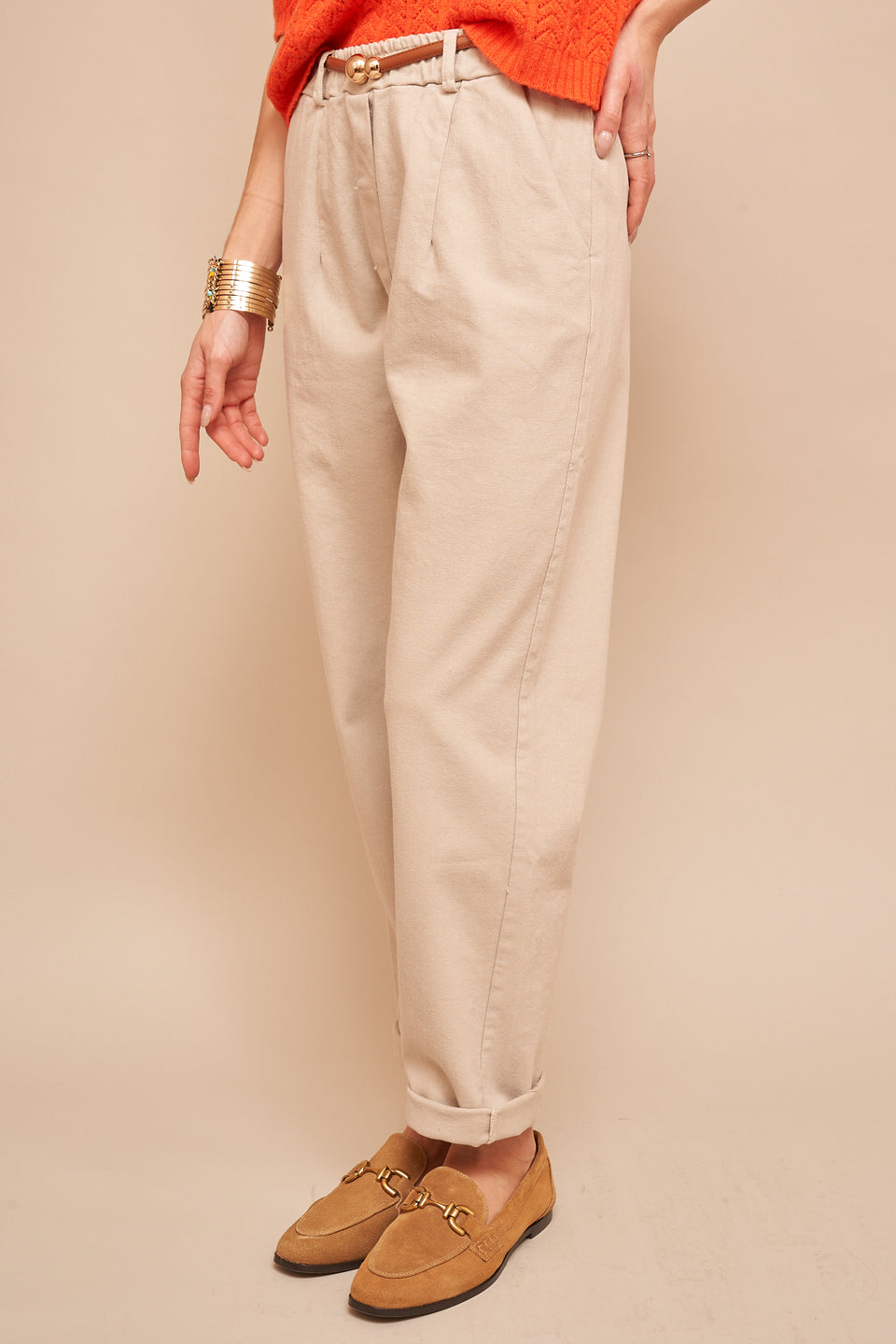 Pantalon ILVA 8673 Beige - Image 3