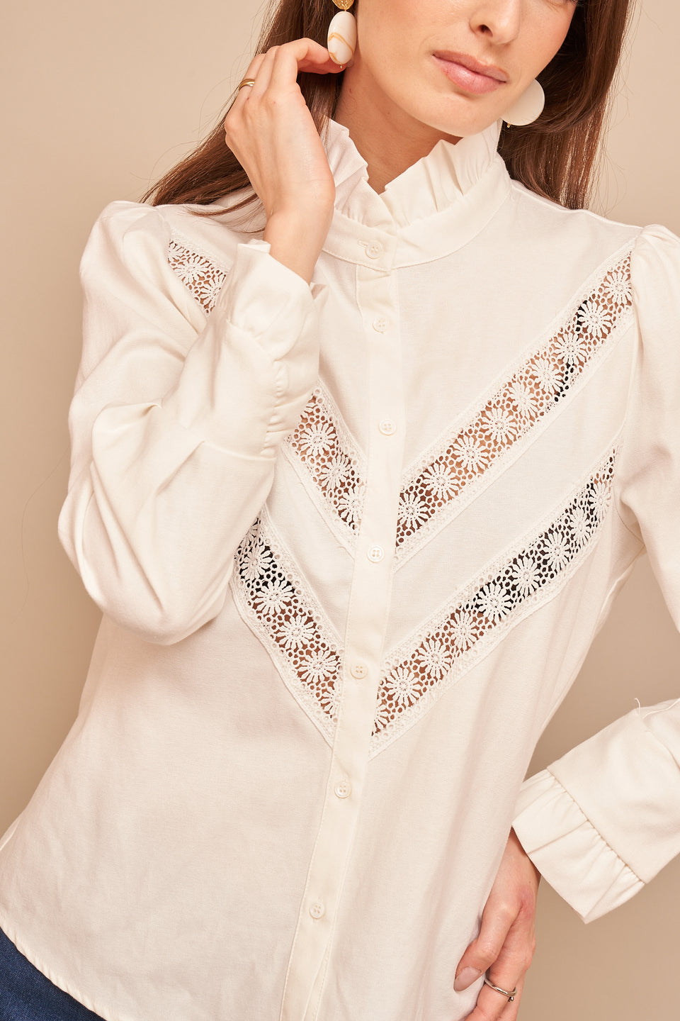 Chemise Yes 4662 Ecru - Image 3
