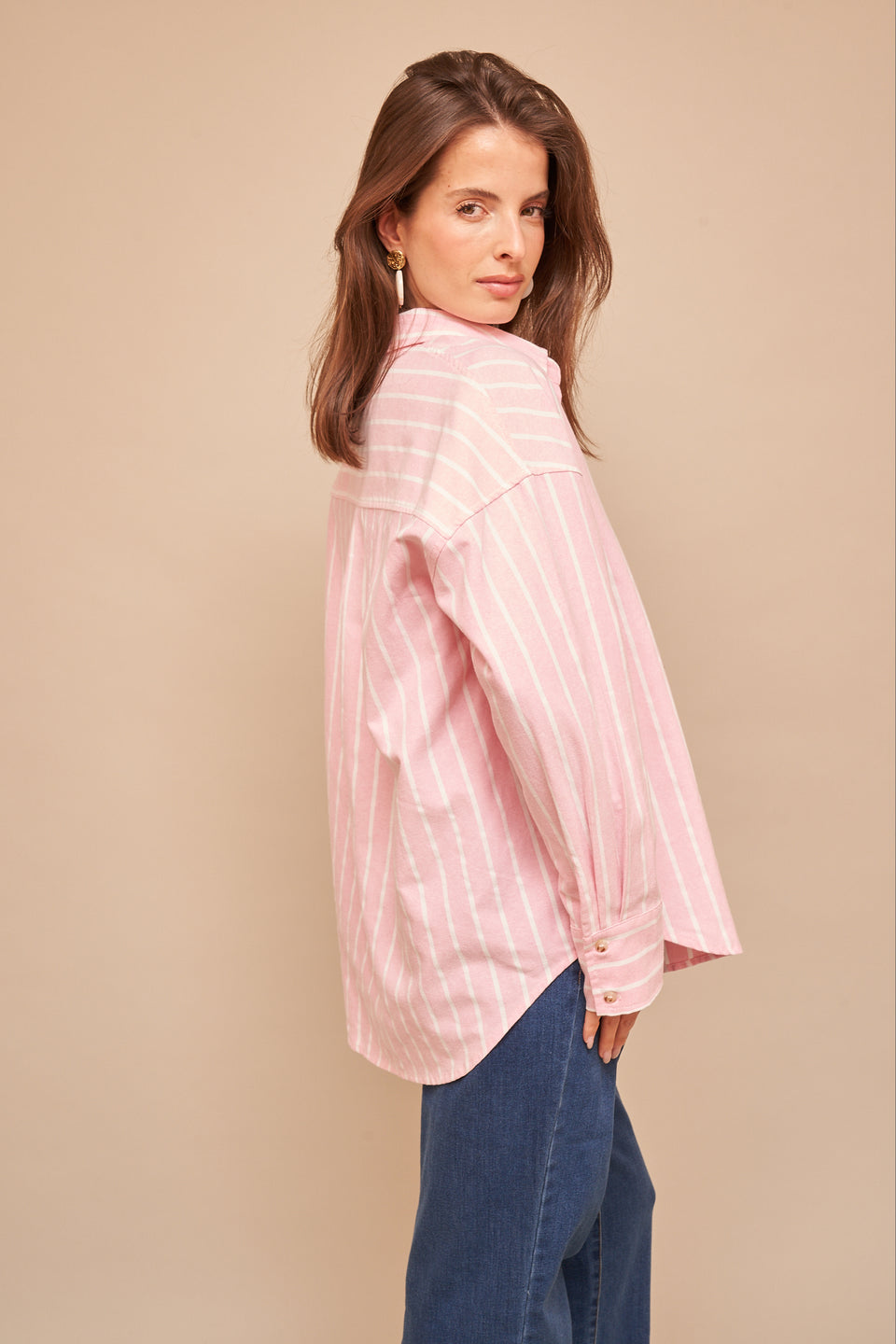 Chemise YES 4573 Rose-3 - Image 5