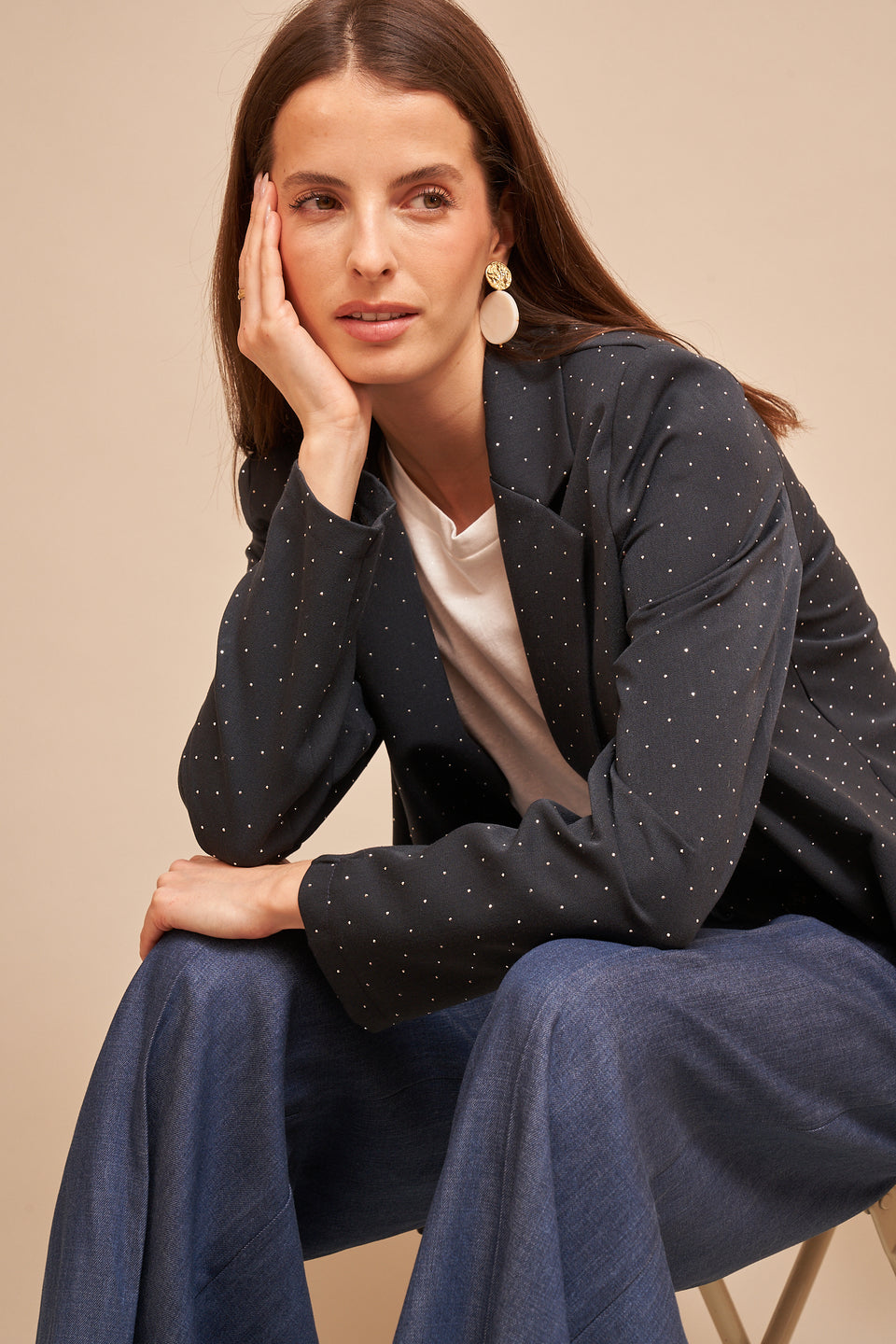 Blazer Greta Strass Marine - Image 4