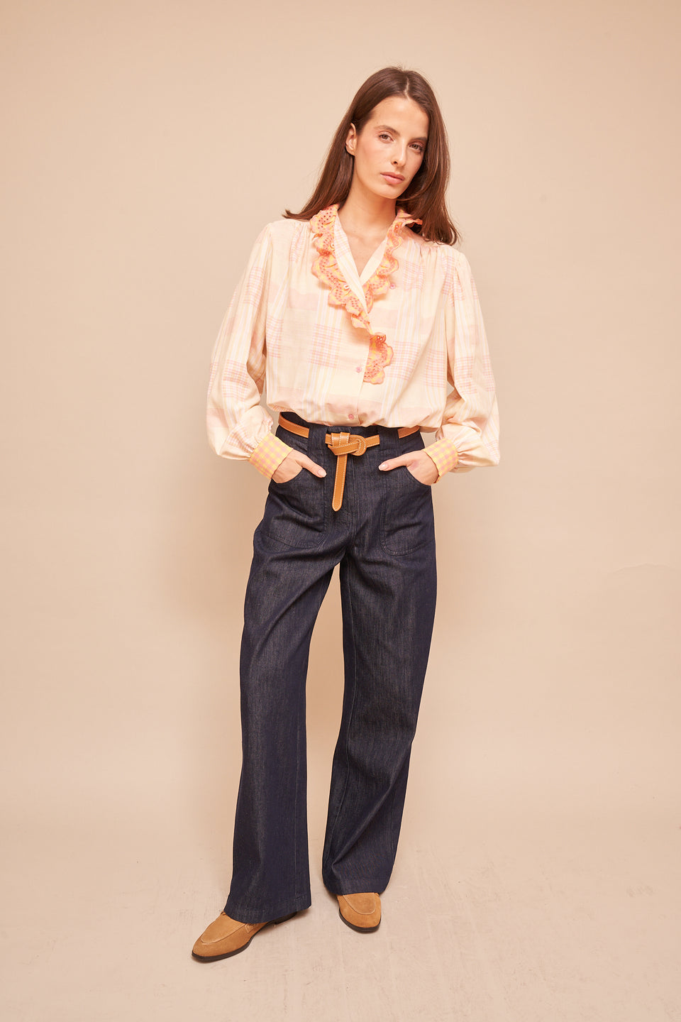 Chemise Alya carreaux Vanille - Image 3