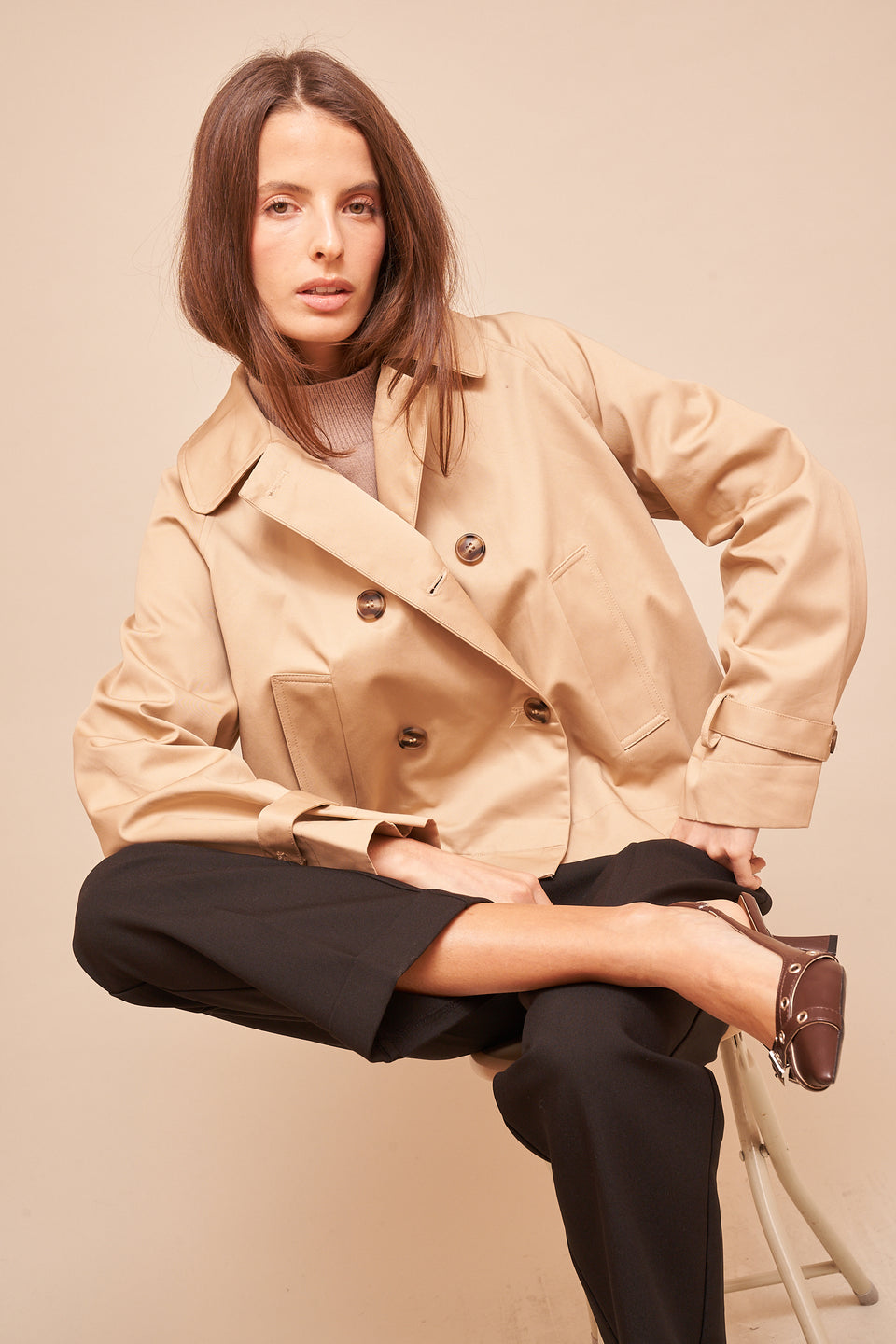 Veste Violette Beige - Image 1