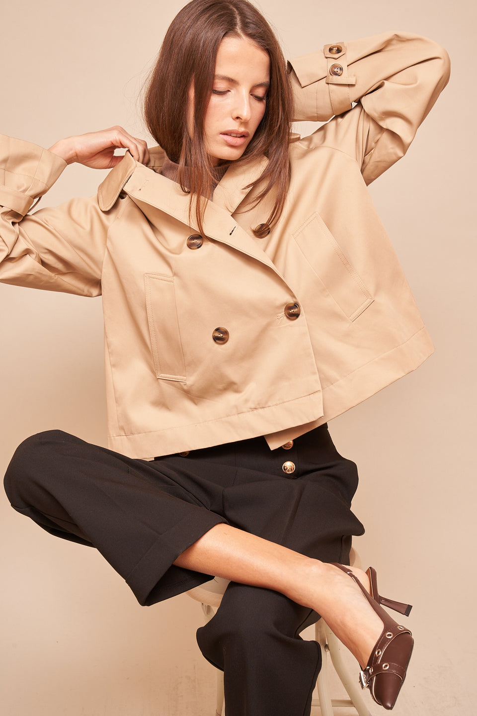 Veste Violette Beige - Image 4