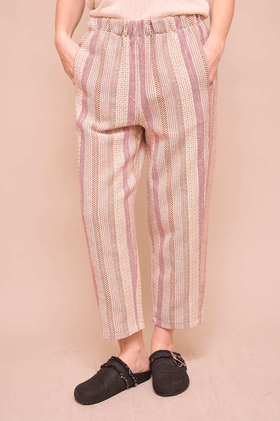 Pantalon ILVA 9500263 Rayé Rouge - Image 3