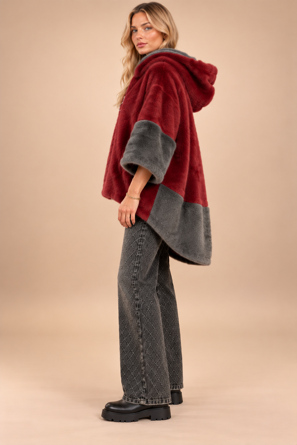 Manteau Melie Bordeaux - Image 4