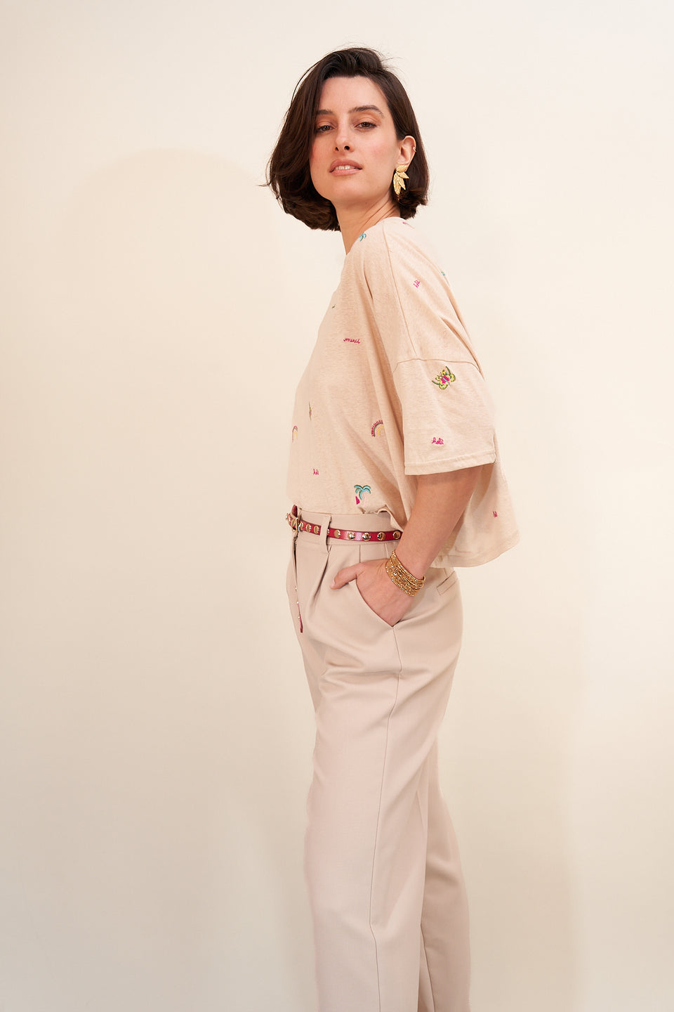 Pantalon YES 7410 Beige - Image 3