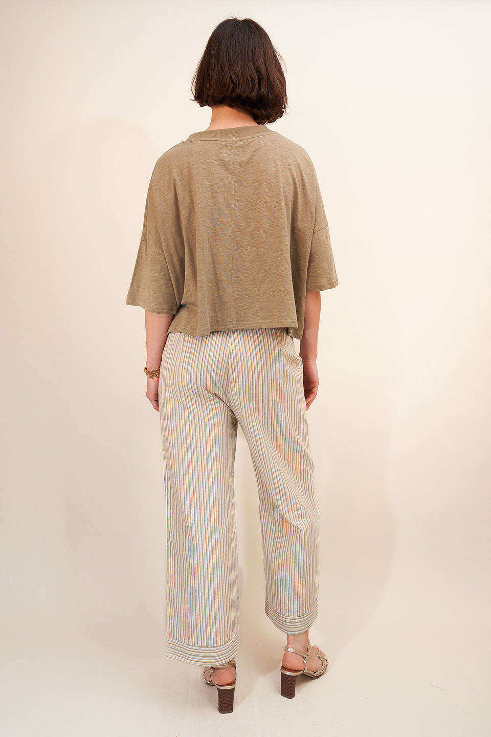 Pantalon Kolya Rayure Vert - Image 5