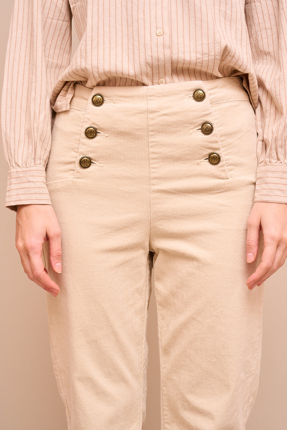 Jeans ILVA 413 Velours Ecru - Image 5