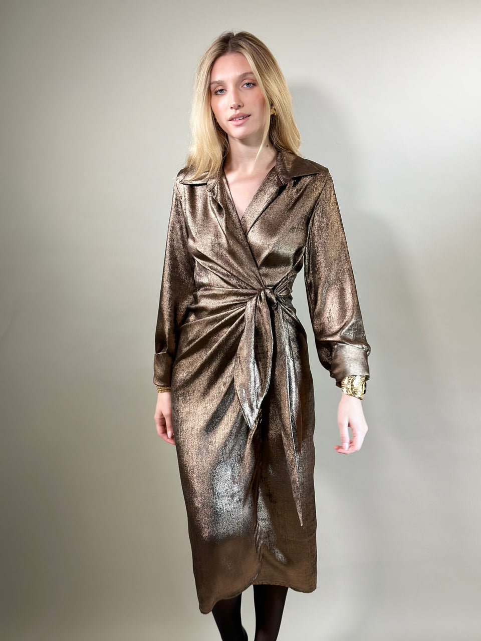 Robe Saphir Lame Or - Image 1