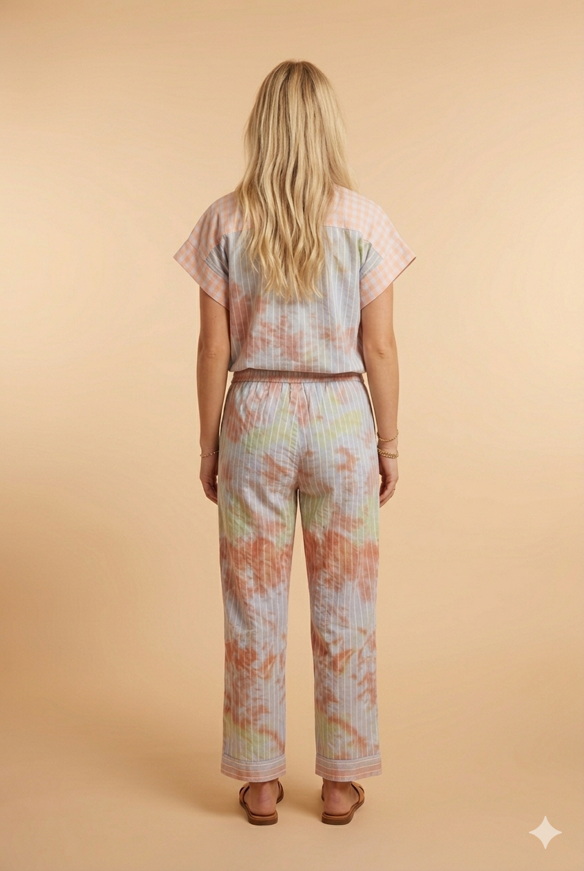 Pantalon Kolya Rayure Ciel - Image 4