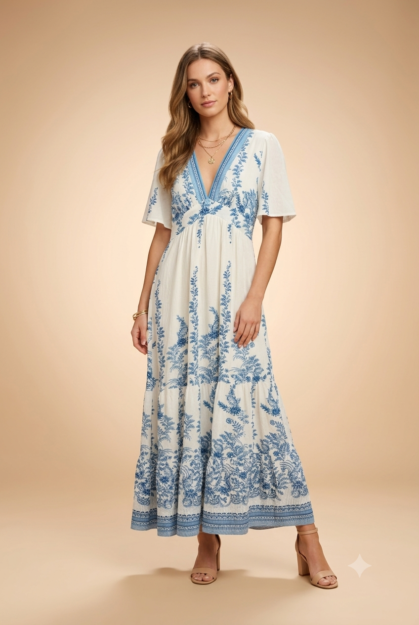 Robe Yes 10570 Bleu-1 - Image 2