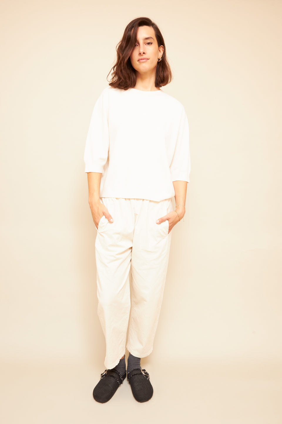 Pantalon ILVA 21469 Ecru - Image 1
