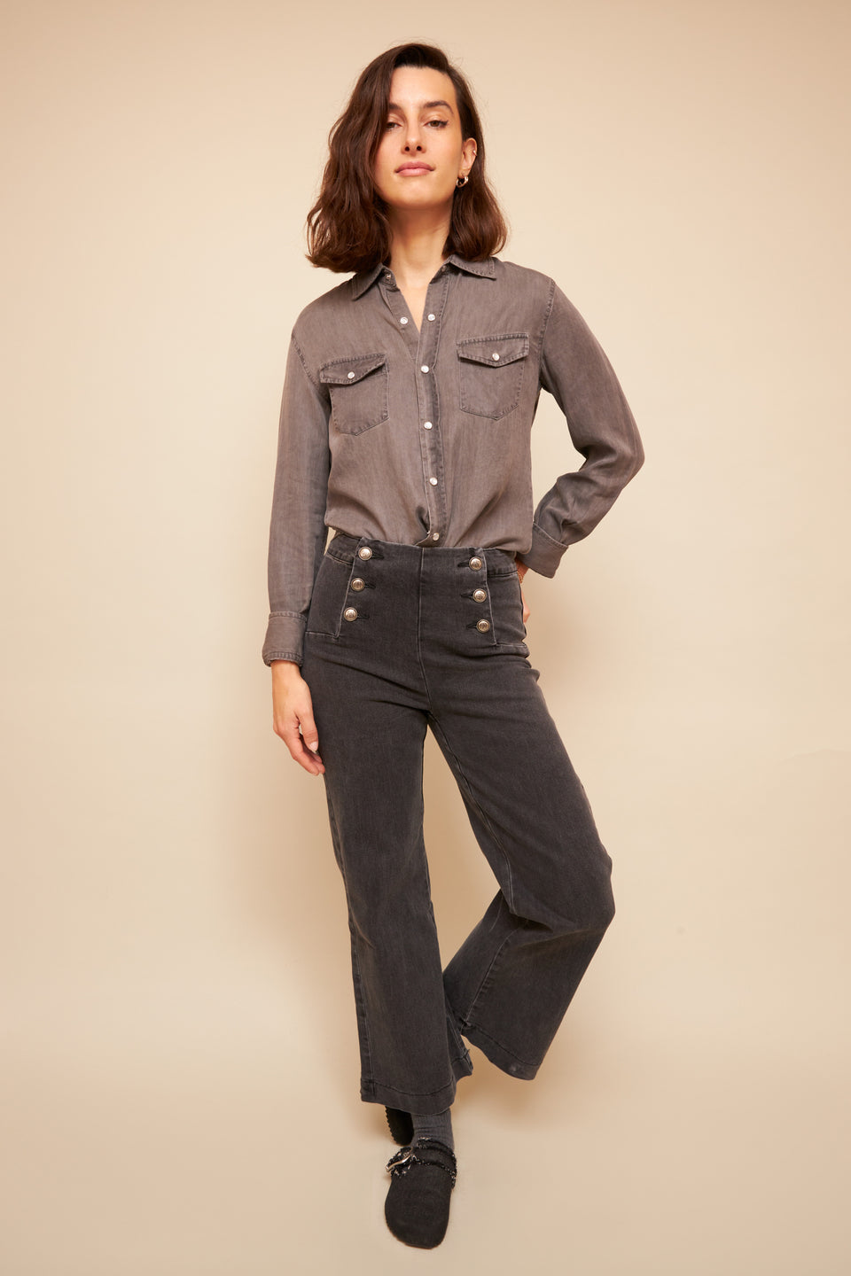 Jeans ILVA 413 Gris Foncé - Image 1
