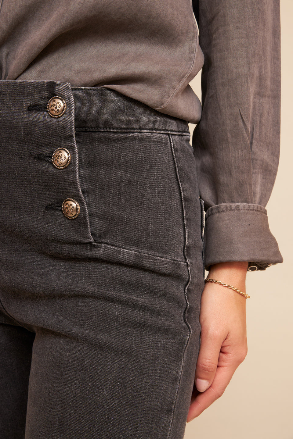 Jeans ILVA 413 Gris Foncé - Image 4