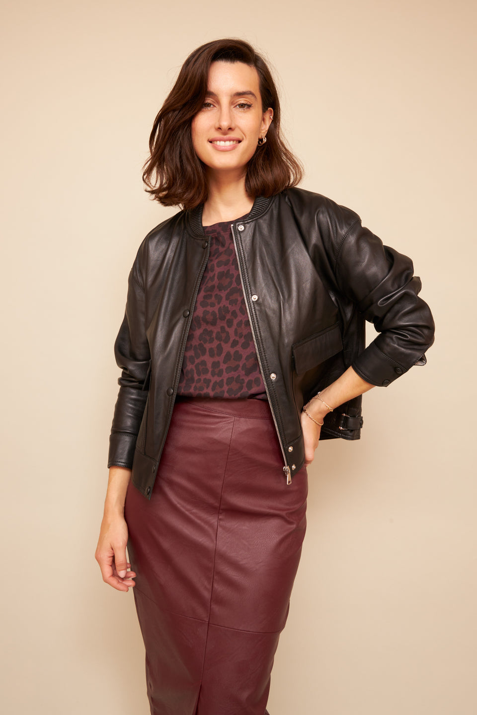 Jupe Cristel Bordeaux - Image 3
