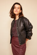Blouson Cuir Maven Noir
