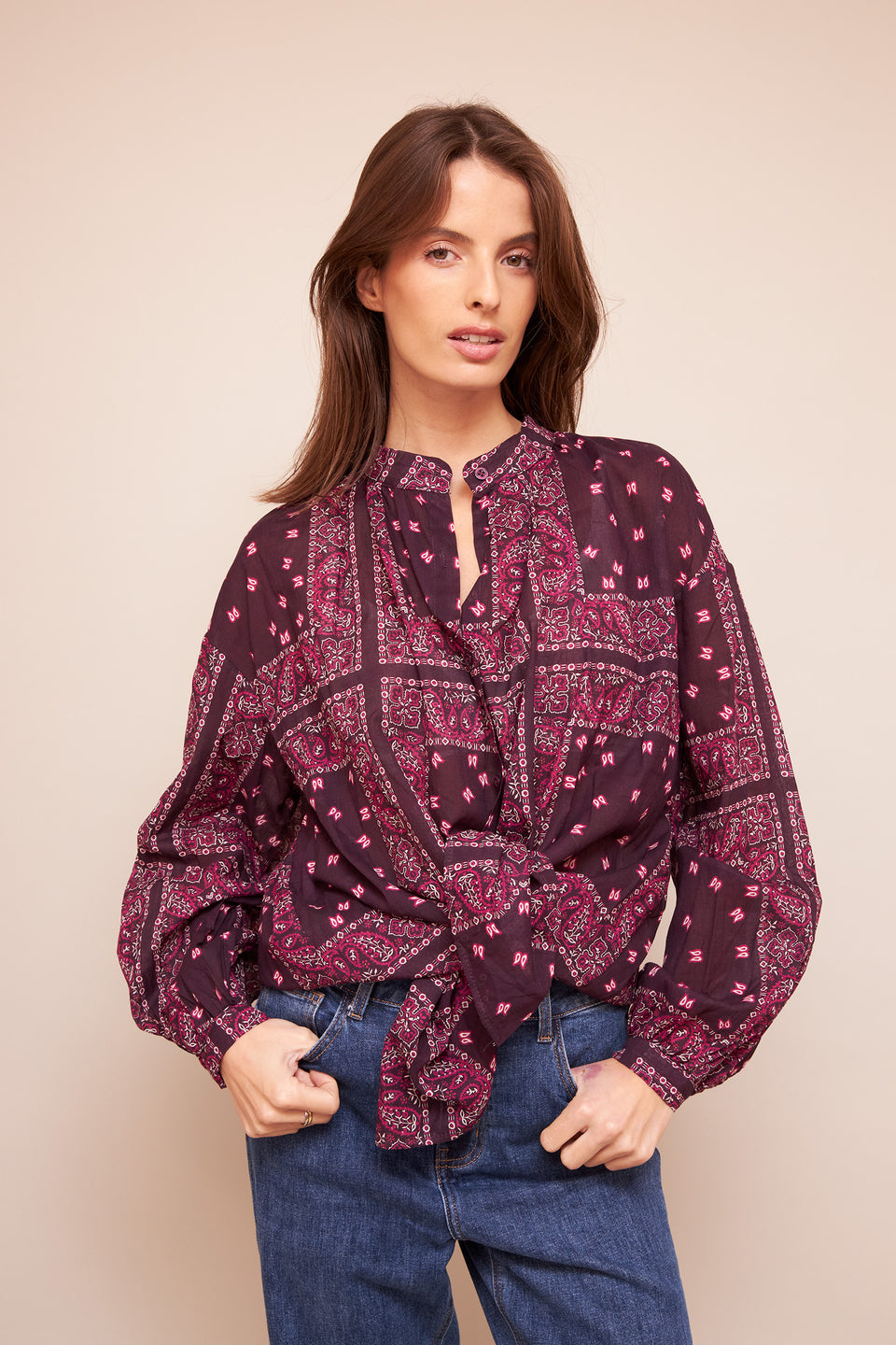 Chemise ILVA 18718 Bordeaux - Image 1