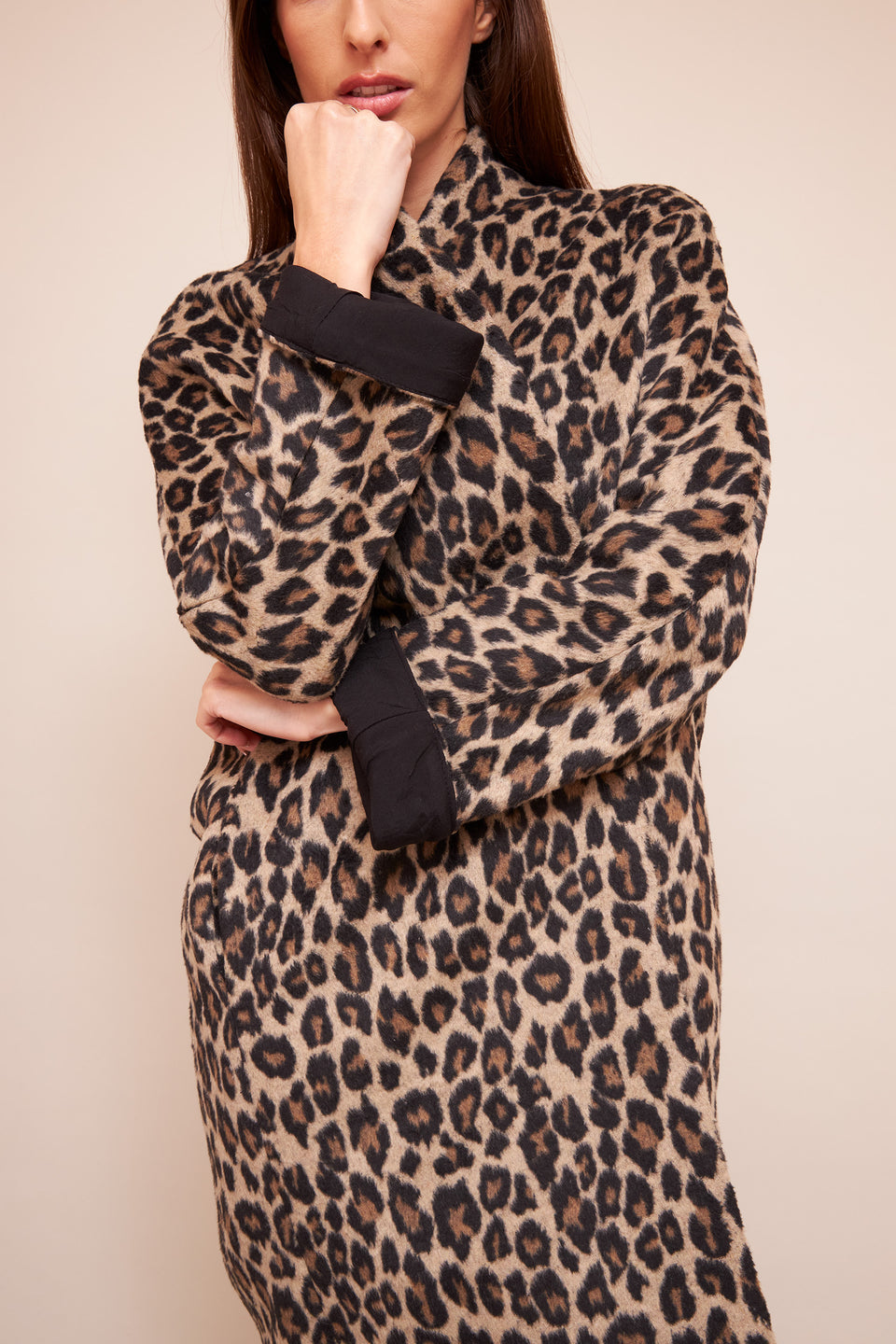 Manteau Sarah miel Léopard - Image 4