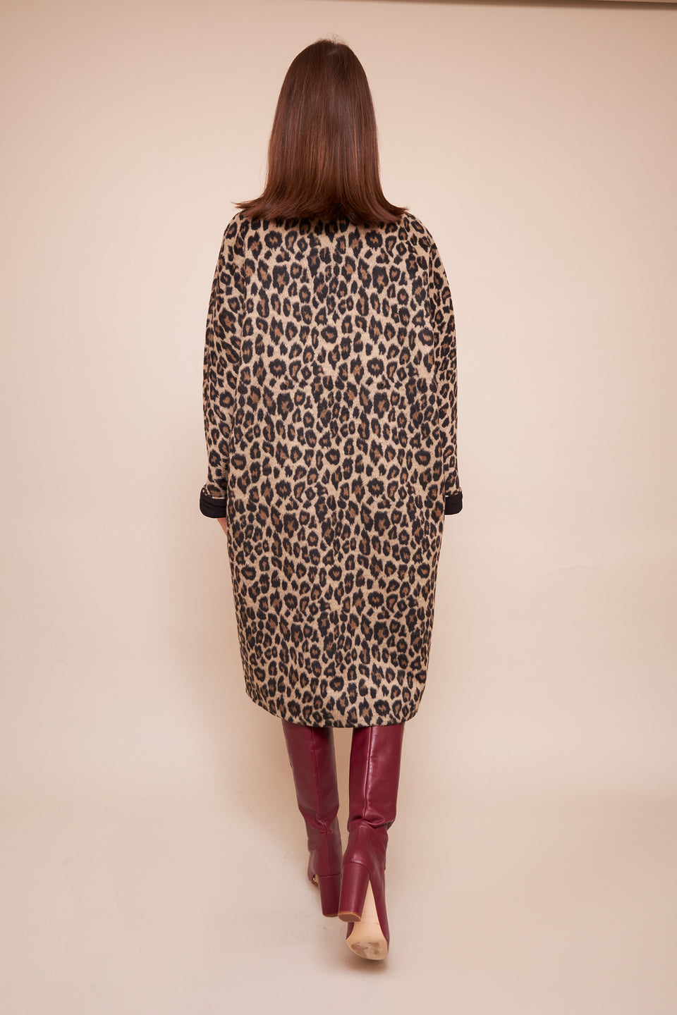 Manteau Sarah miel Léopard - Image 7