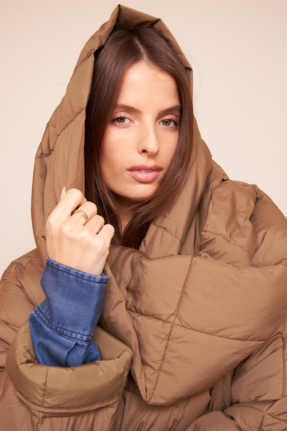 Manteau ILVA 1015 Taupe - Image 3