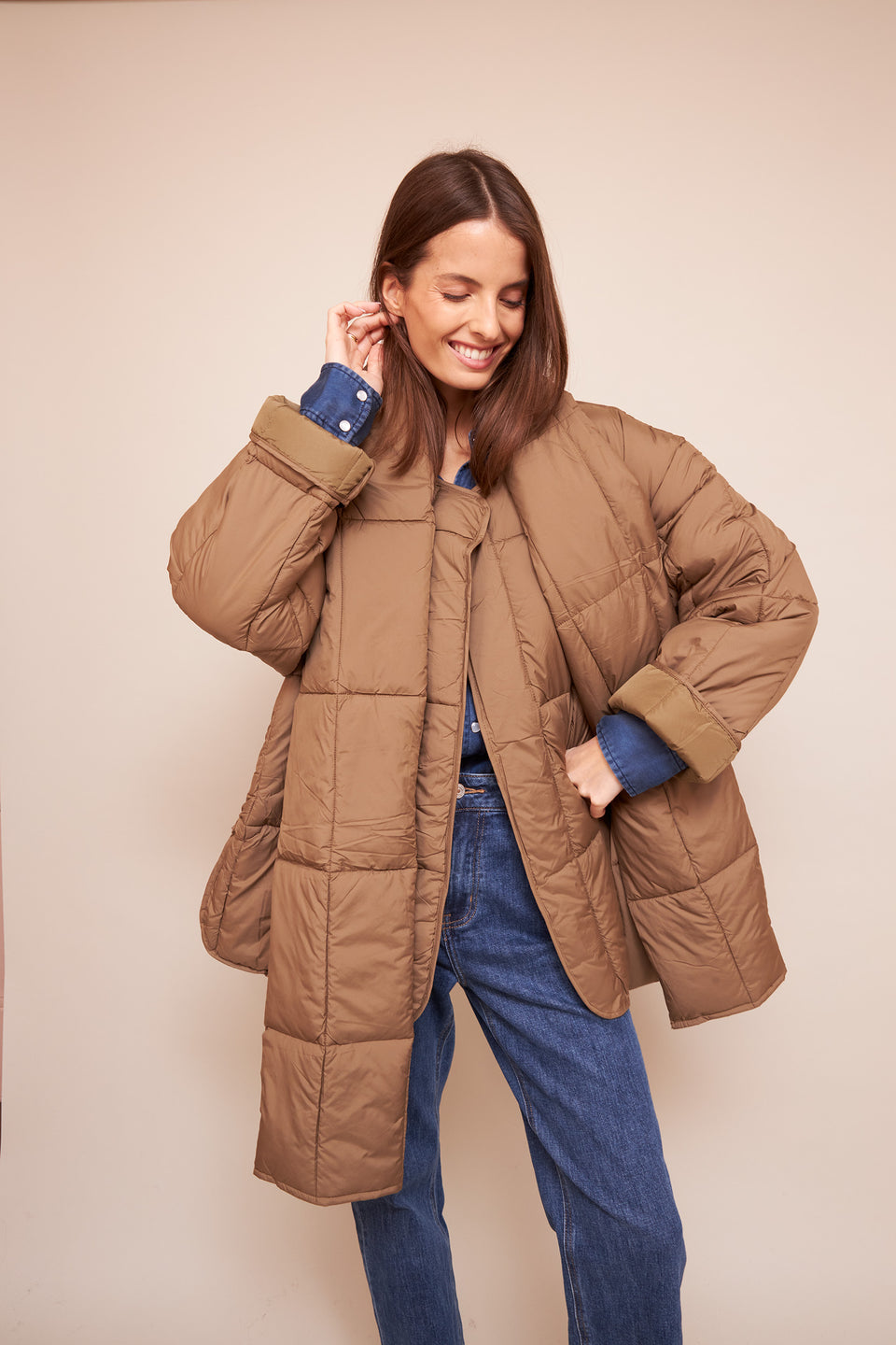 Manteau ILVA 1015 Taupe - Image 2