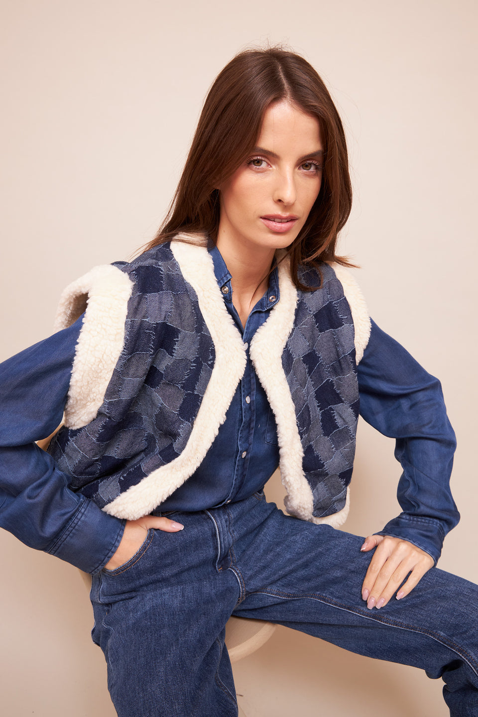 Gilet ILVA 7127 Jeans - Image 1