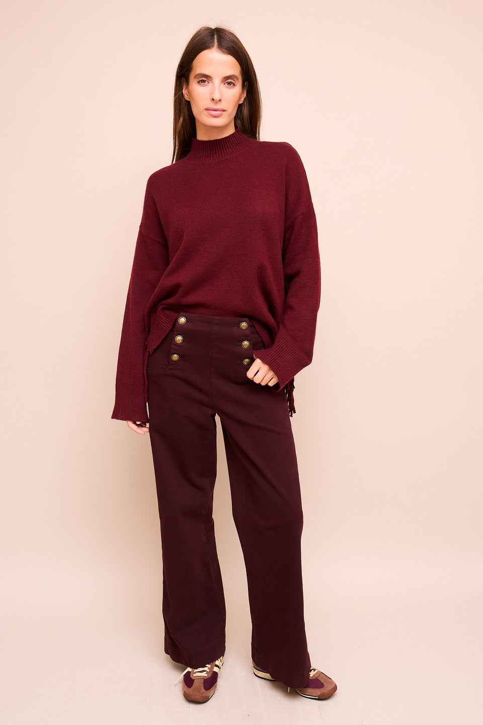 Jeans ILVA 413 Bordeaux - Image 2