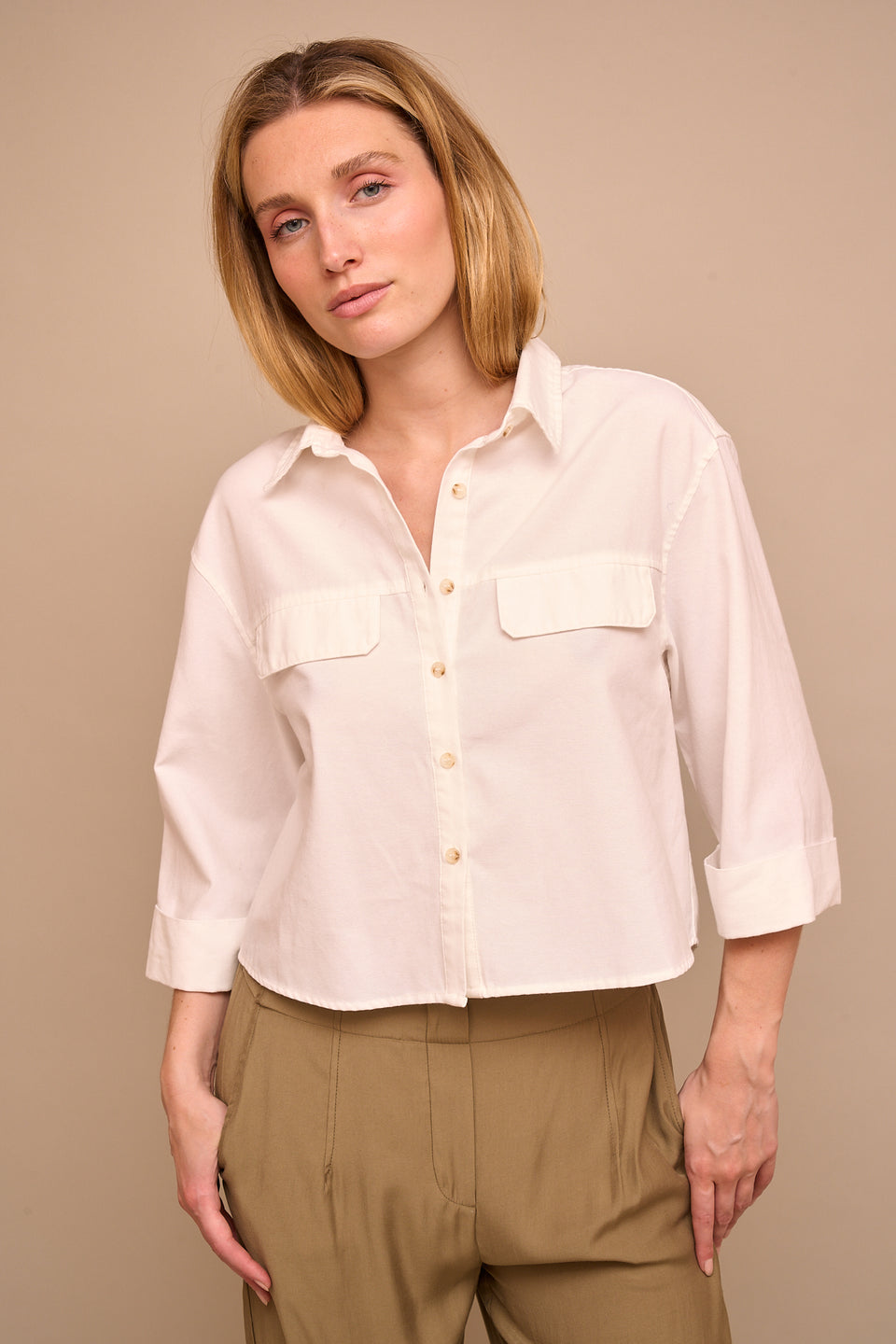 Chemise Yes 4711 Ecru - Image 2