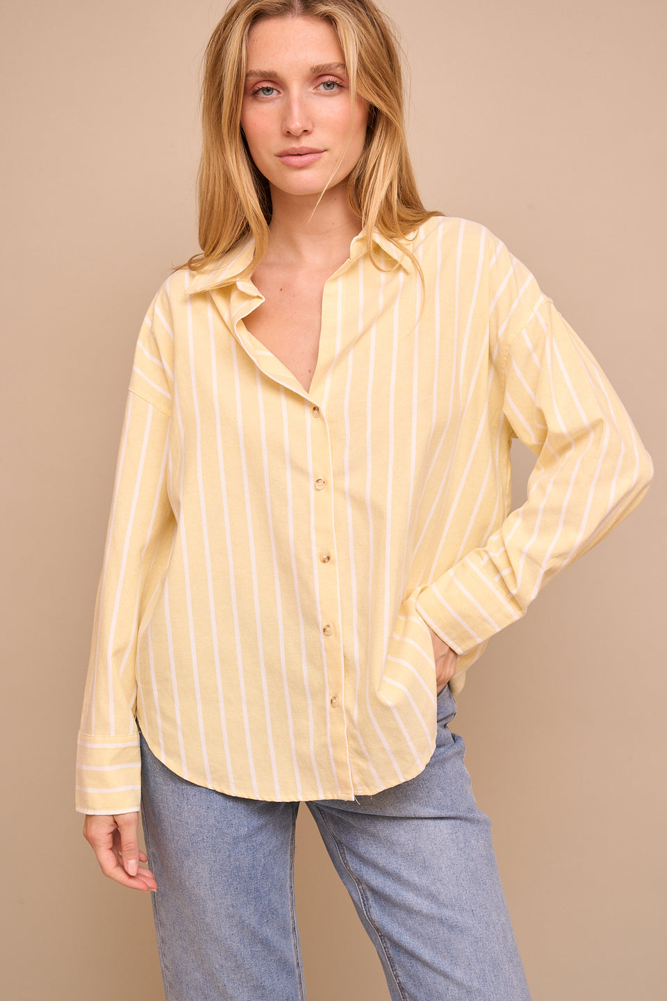 Chemise Yes 4573 Jaune-3 - Image 5