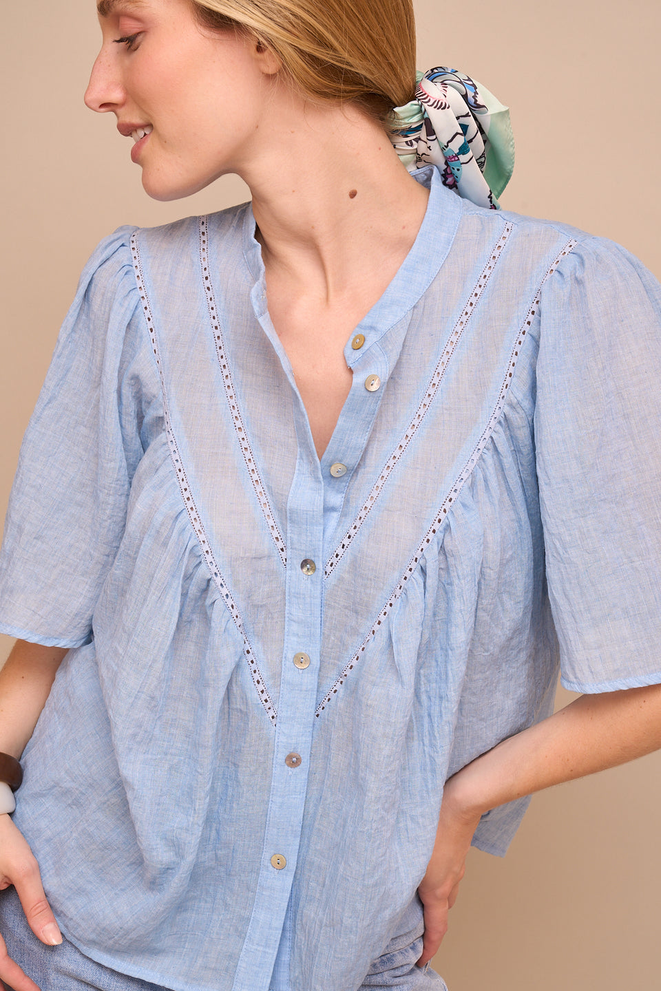 Chemise Yes 30395 Bleu Ciel - Image 5