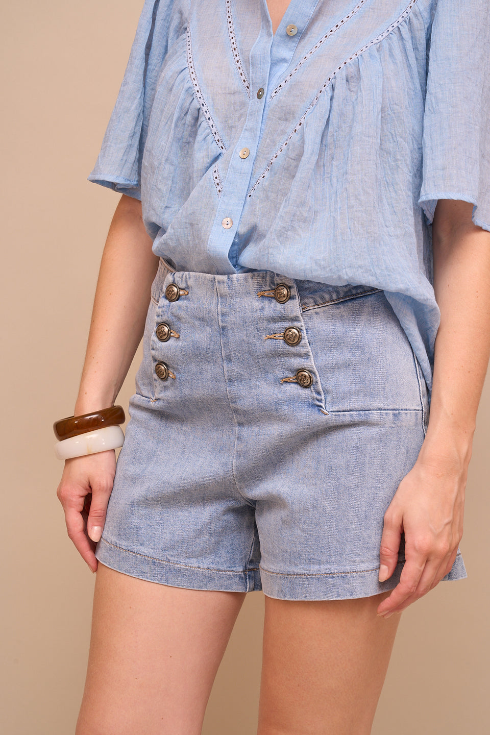 Short ILVA 451 Bleu - Image 2