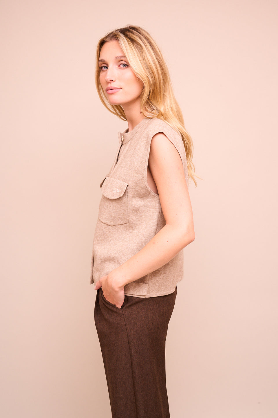 Gilet Tom Beige - Image 4