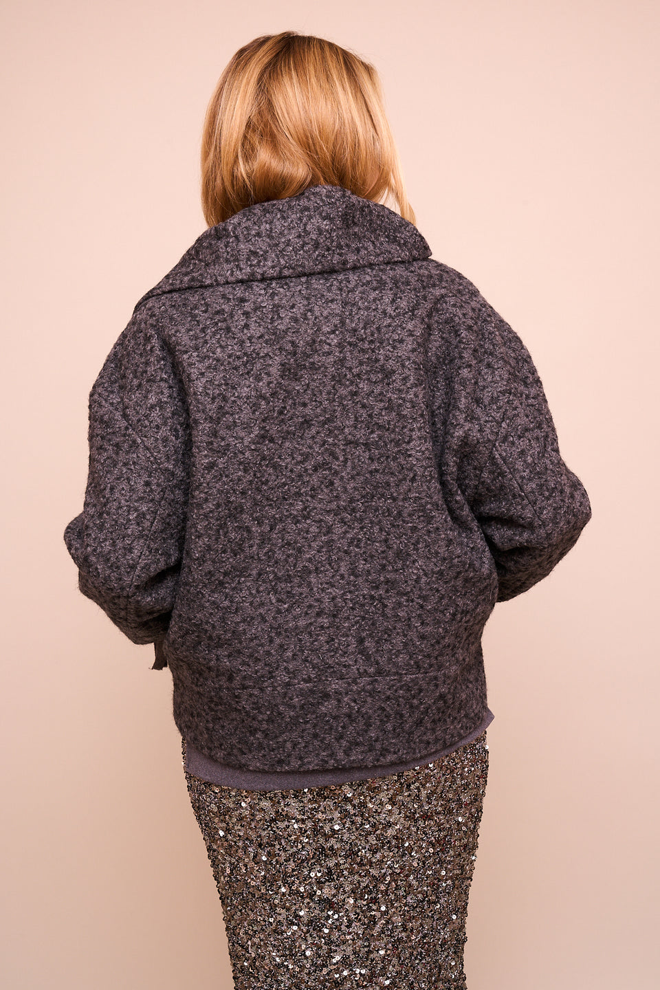 Manteau ASTER Gris chiné - Image 4