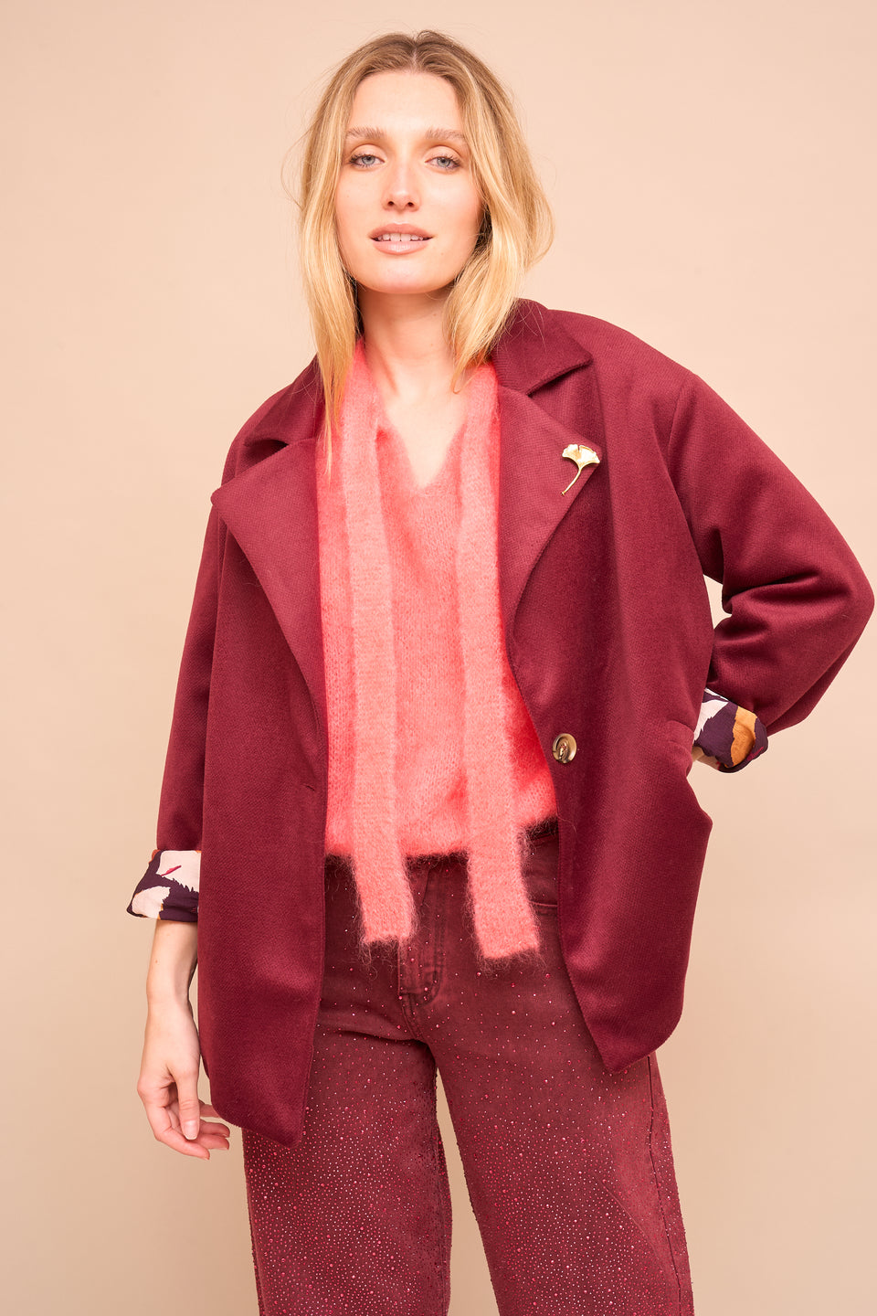 Manteau Scott Bordeaux - Image 2