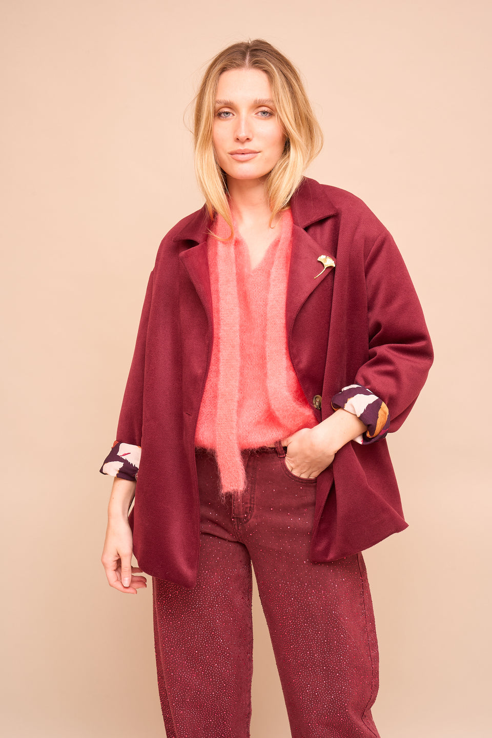 Manteau Scott Bordeaux - Image 3