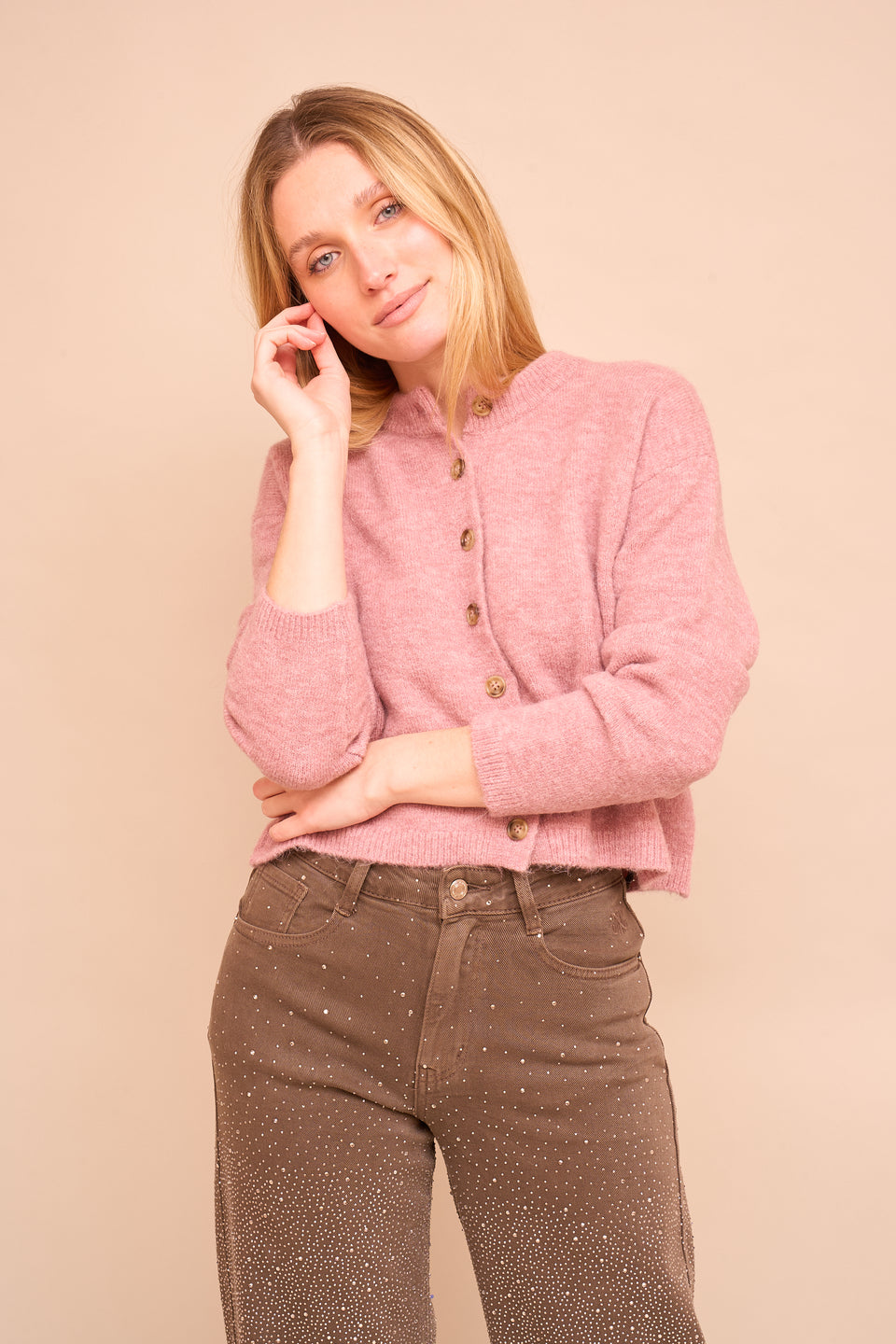 Gilet Letiana Vieux rose - Image 3