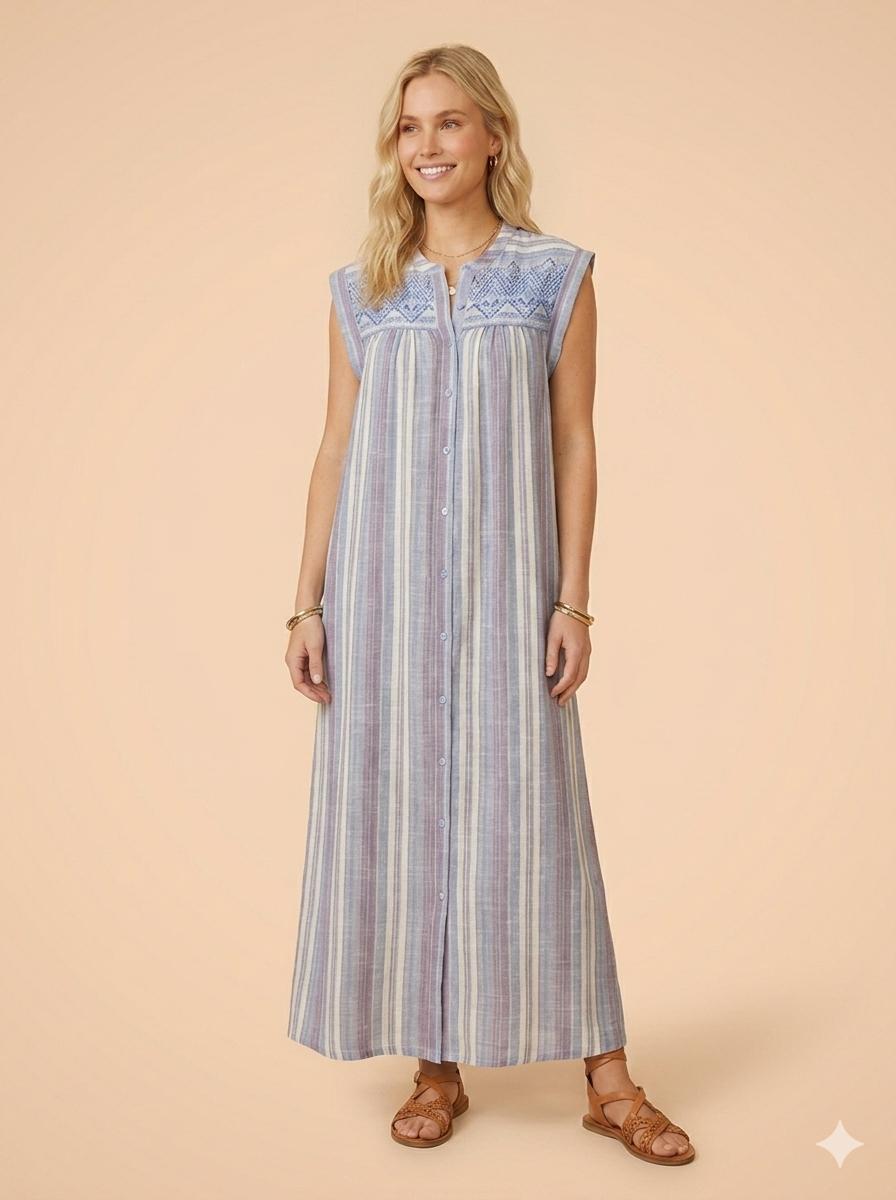 Robe Matela Rayure Bleu - Image 1