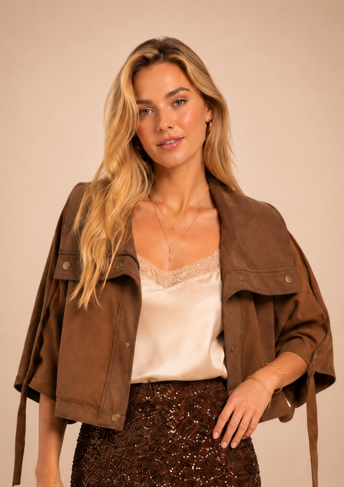 Veste Oryn Patchwork Camel
