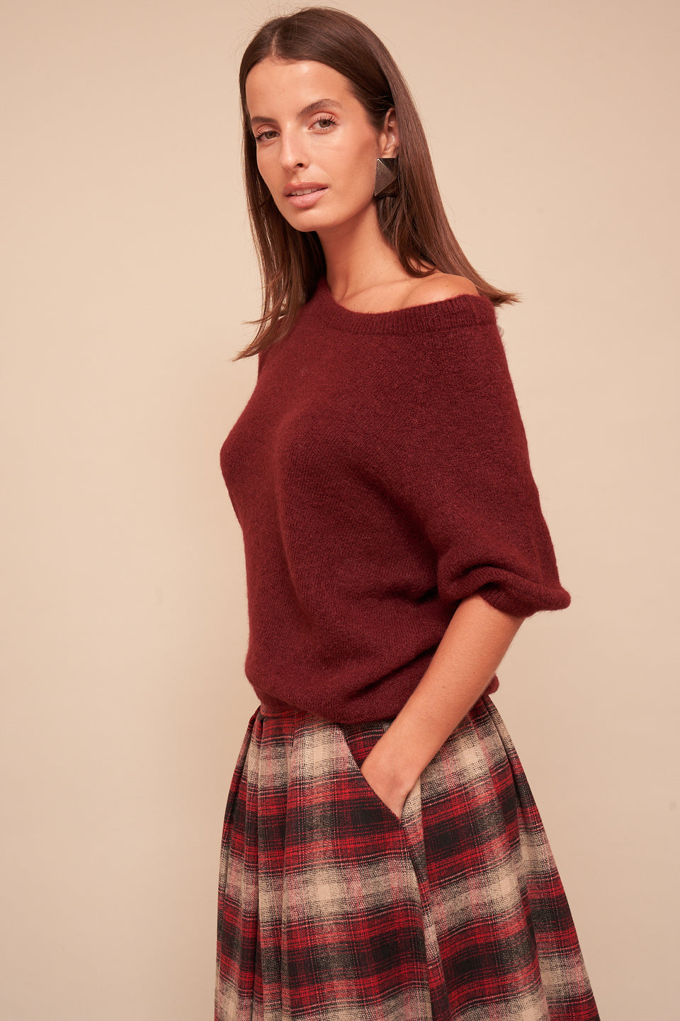 Pull YES 8425 Bordeaux - Image 5