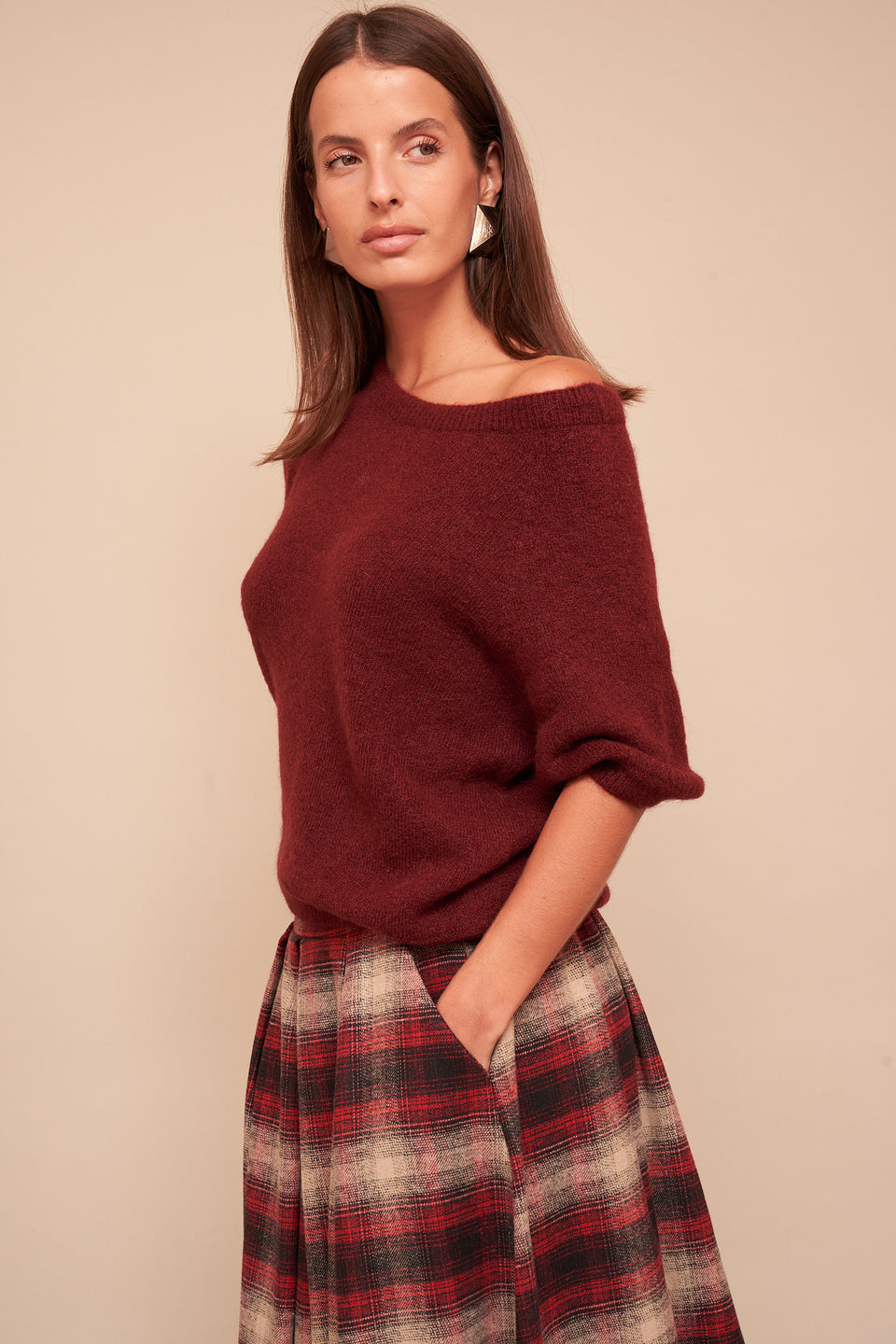 Pull YES 8425 Bordeaux - Image 2