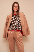 Blazer Greta Velours Camel