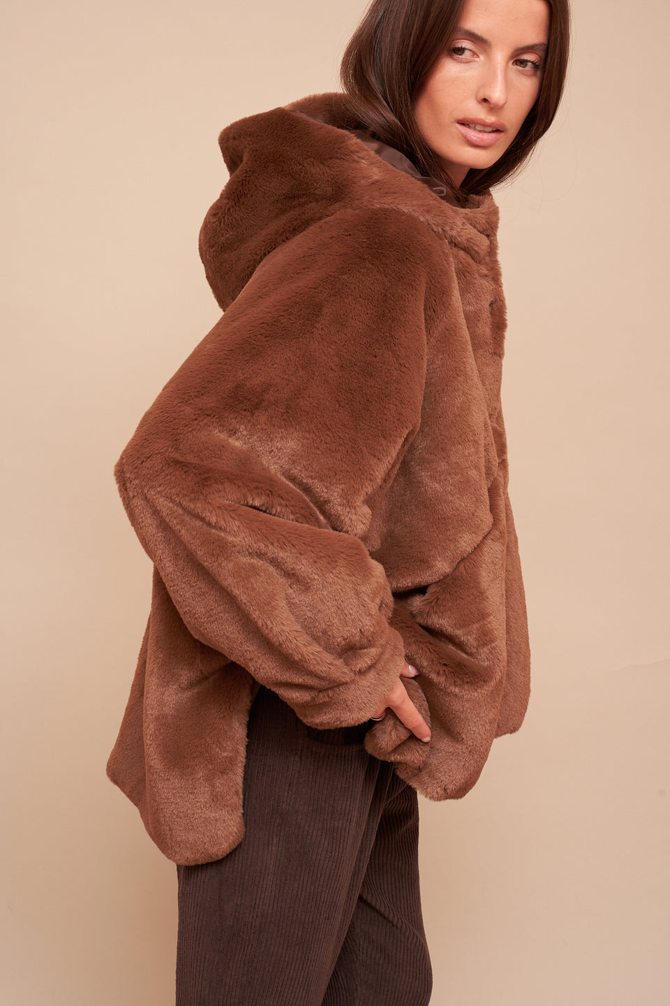 Manteau ILVA 2811 Marron - Image 3