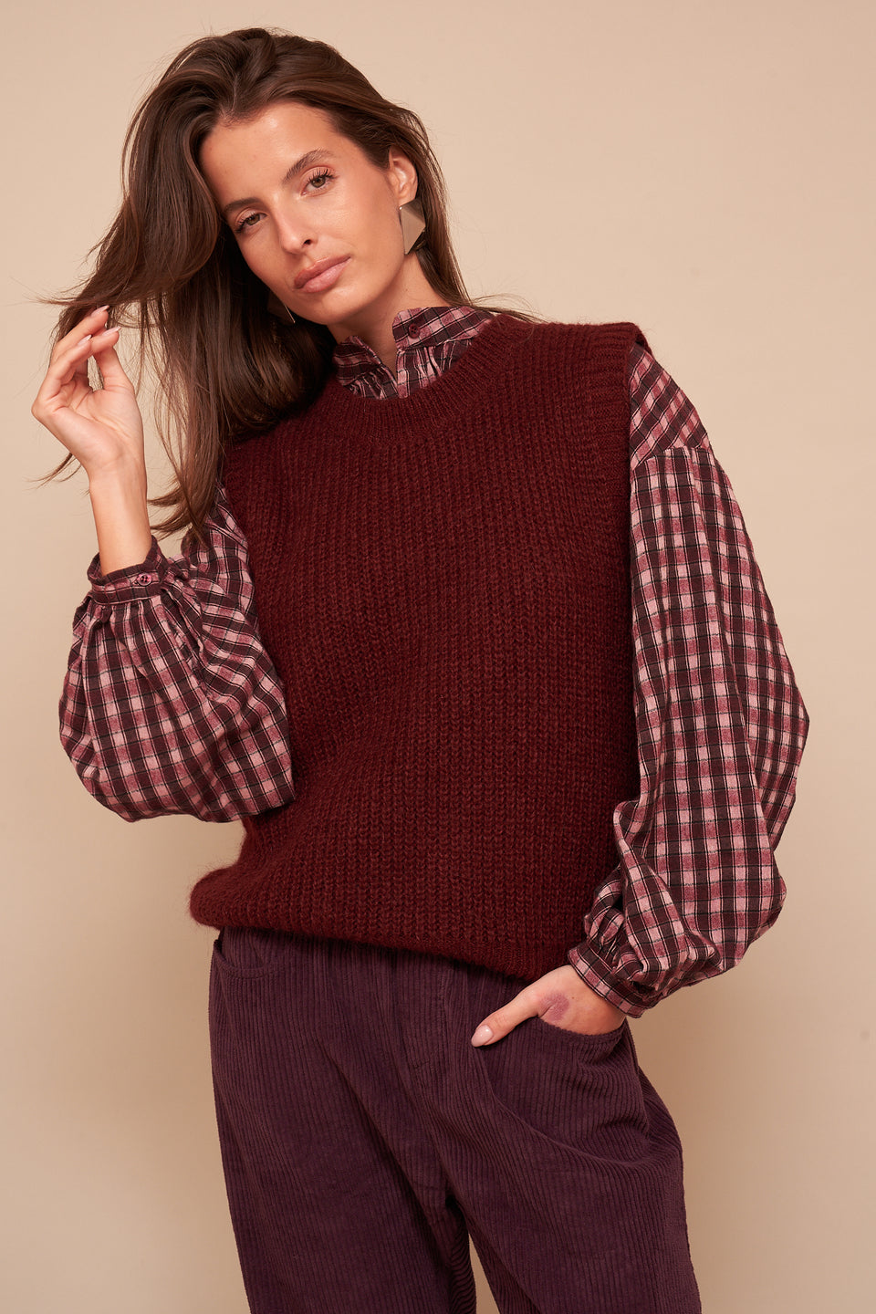 Pull YES 8408 Bordeaux - Image 4