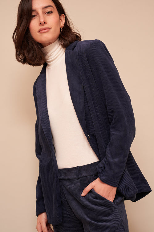 Blazer Greta Velours Marine