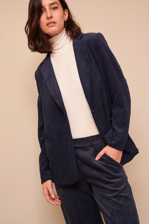 Blazer Greta Velours Marine