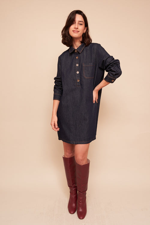 Robe YES 103360 Jean Foncé