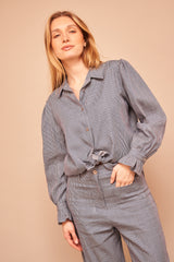 Chemise Louane Rayée Bleu